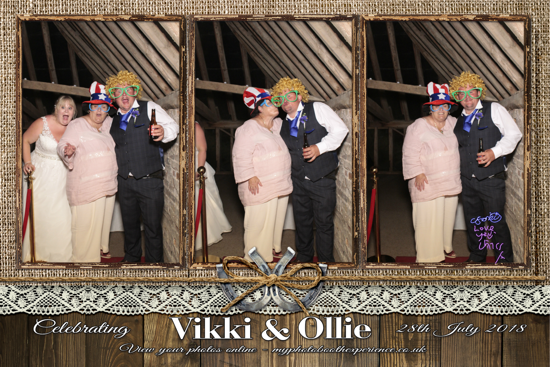 Vikki & Ollie's Wedding | View more photos from the event at gallery.myphotoboothexperience.co.uk/u/MyPhotoBoothExperienceLtd/Vikki-Ollies-Wedding